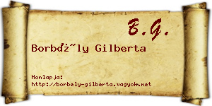 Borbély Gilberta névjegykártya